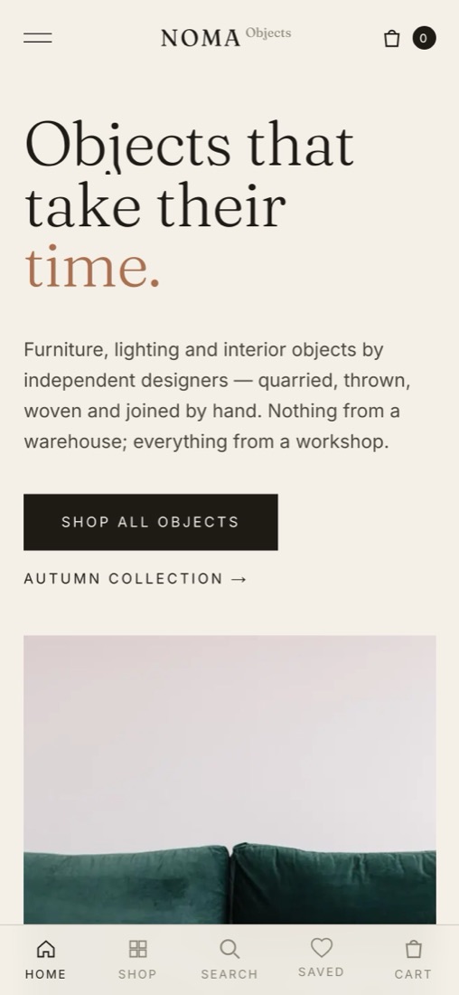 Noma Objects — мобільна версія